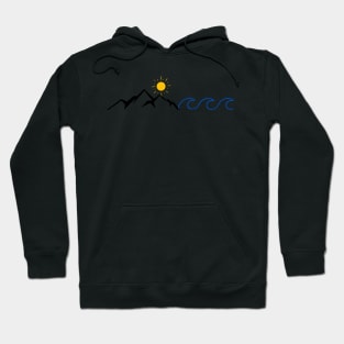 Mountain and Wave Hoodie